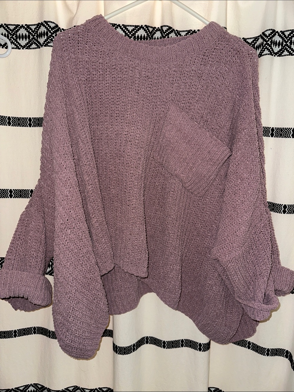 Relaxed Knit Crewneck Sweater - Dusty Mauve